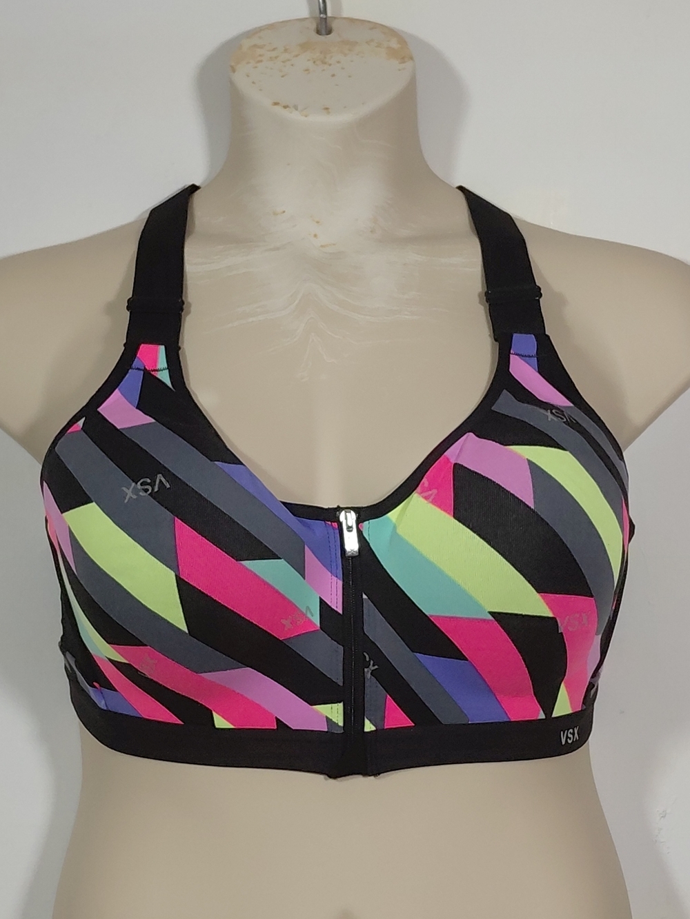 VSX Front-Zip High-Support Sports Bra in Multi-Color